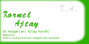 kornel ajtay business card