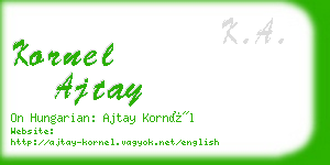 kornel ajtay business card